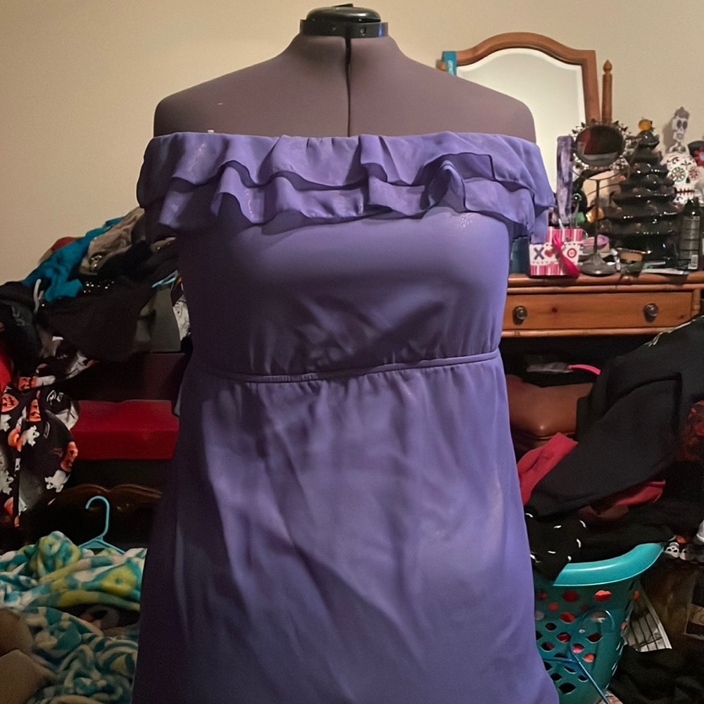 Purple Shimmery Sleeveless Dress